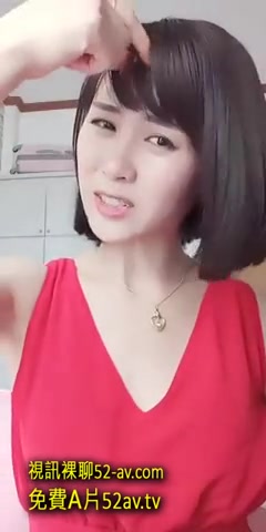 Beautiful short hair beauty young woman red shorts body slim nude masturbation button pussy show