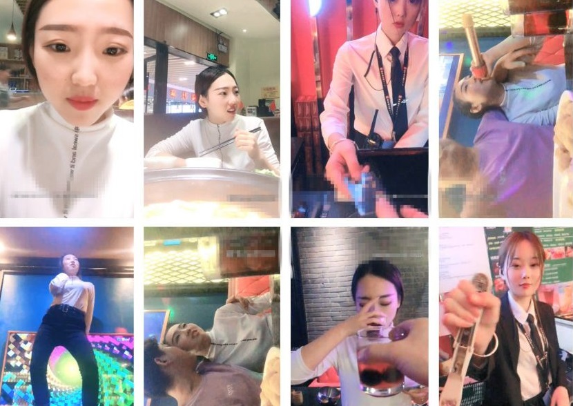 Handsome live male near the square accosted the acquaintance of high-calibre sexy beauty invited to eat dinner together and then went to sing K beauty play crazy drink big brought to the hotel popping Mandarin!