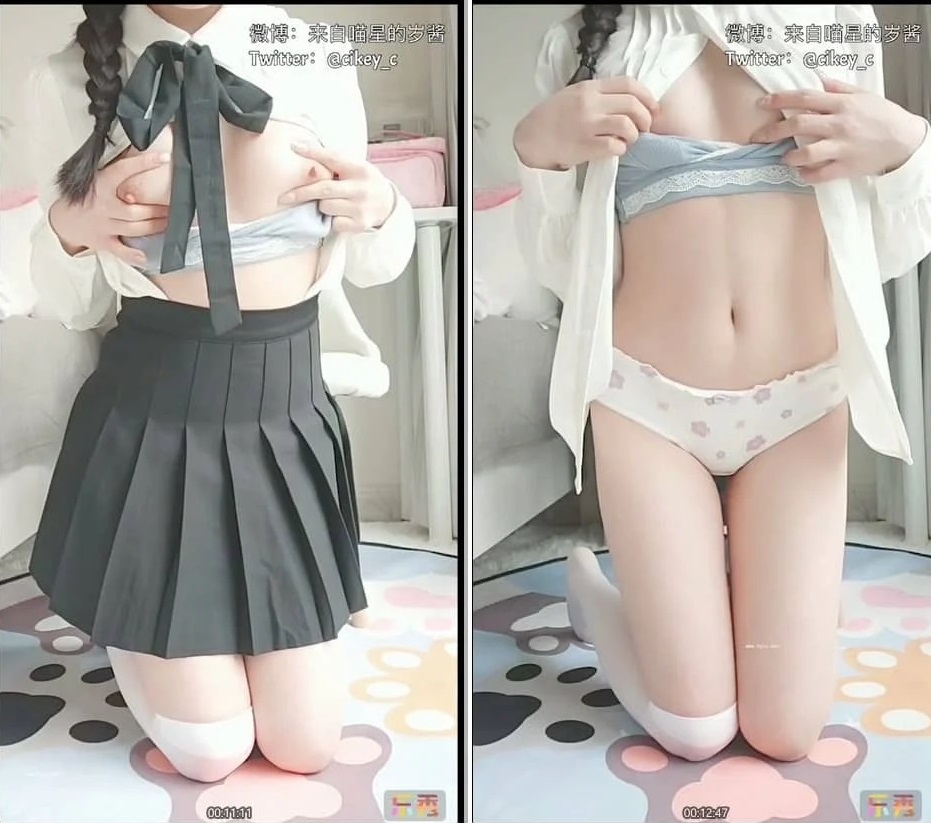 petite and tender Twitter celebrity loli beauty [Year-old sauce from the cat planet] Student outfit, white tube socks, naked, ice cock quickly fucks the tender pussy, obscene words and moans, super long plot