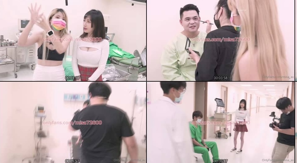 Taiwan's super-beautiful kinky young model [misa_av] hospital AV shooting highlights hilarious raunchy scenes to see the team behind the scenes!