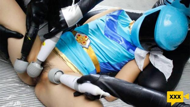 Japan HDV - Ginga Sentai Brave Blue gets tortured by aliens with adult toys