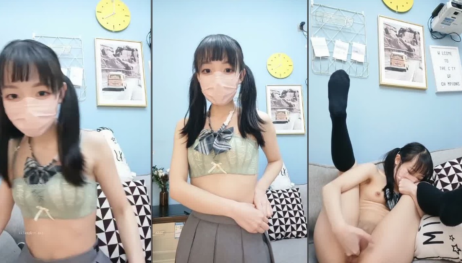 Newcomer! Authentic school girl! Simply beautiful ~ [Kitten Angel] Buttonhole masturbation! The young girl's freshly developed body makes you drool!